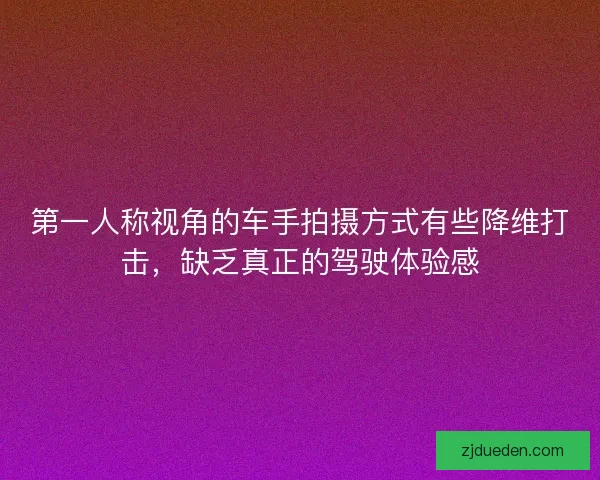 第一人称视角的车手拍摄方式有些降维打击,缺乏真正的驾驶体验感 第一人称视角的车手拍摄方式有些降维打击,缺乏真正的驾驶体验感
